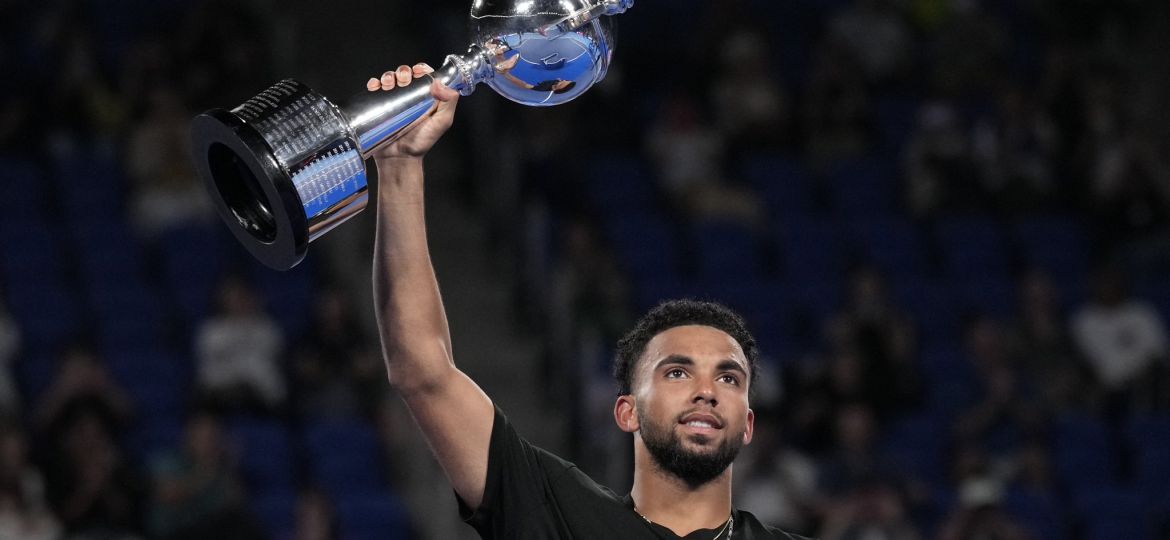 Arthur Fils with Tokio's trophy